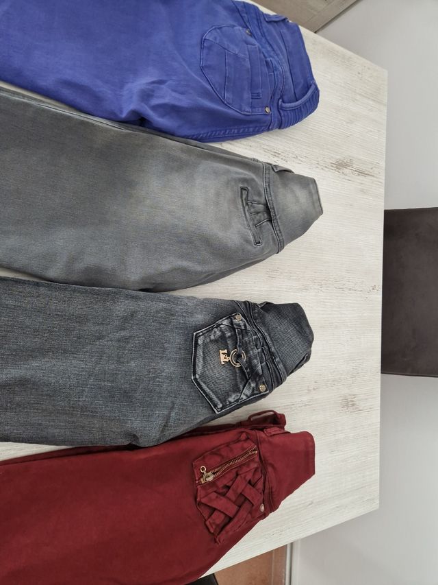 4 Pantalones Colombianos - Azul, Gris