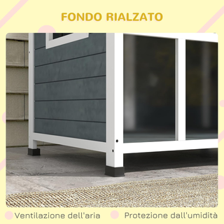 Cuccia per Cani da Esterno in Legno, Casetta per C