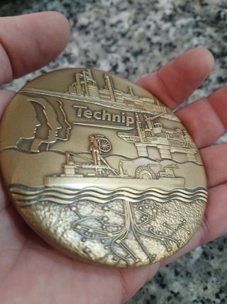 Medalla moneda Technip bronce