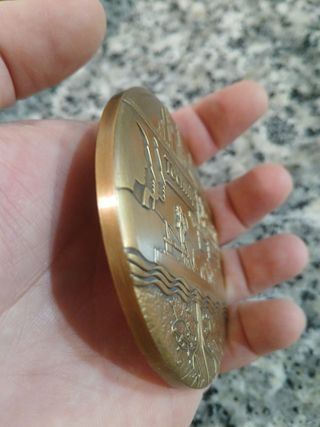 Medalla moneda Technip bronce