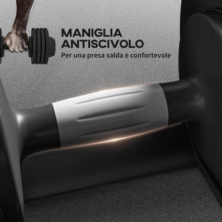 Set 2 Pesi Regolabili con Spazio Porta Manubri e I