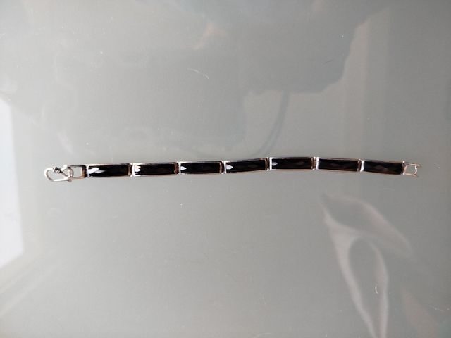 PULSERA DE PLATA AUTÉNTICA CON GEMAS