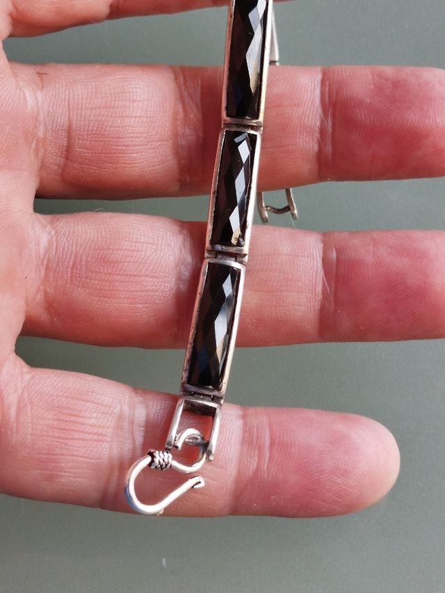 PULSERA DE PLATA AUTÉNTICA CON GEMAS