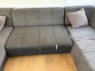 Sofá chaise longue gris