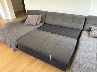 Sofá chaise longue gris