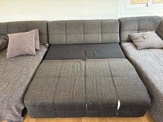 Sofá chaise longue gris