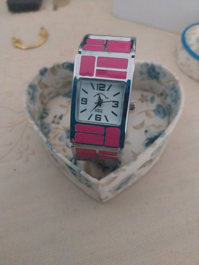 Reloj pulsera mujer, acero, rosa
