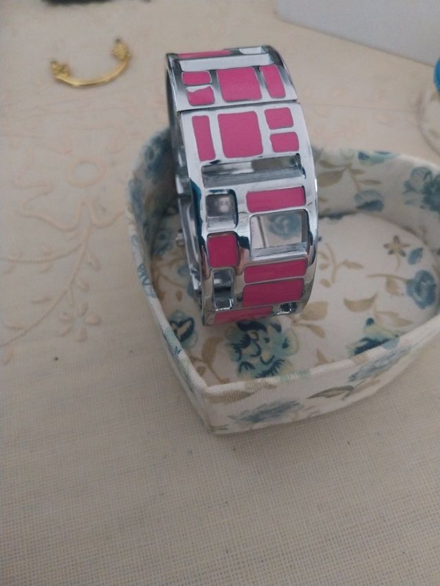 Reloj pulsera mujer, acero, rosa