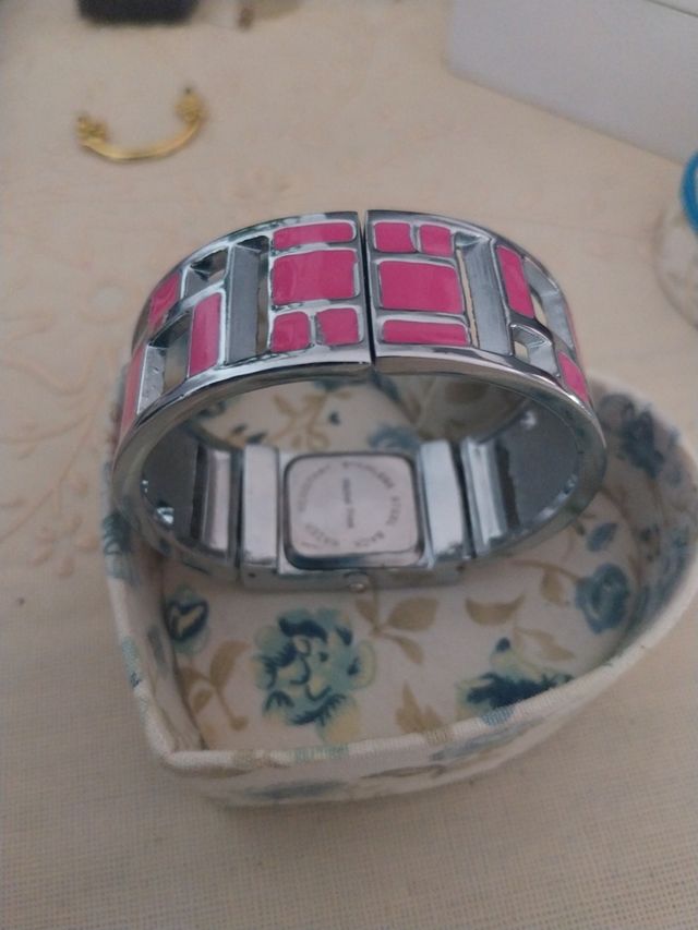 Reloj pulsera mujer, acero, rosa