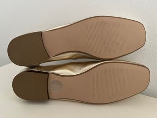 Bailarinas / merceditas doradas piel