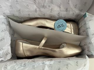 Bailarinas / merceditas doradas piel