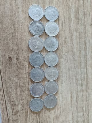 14 Monedas 50 céntimos pts.