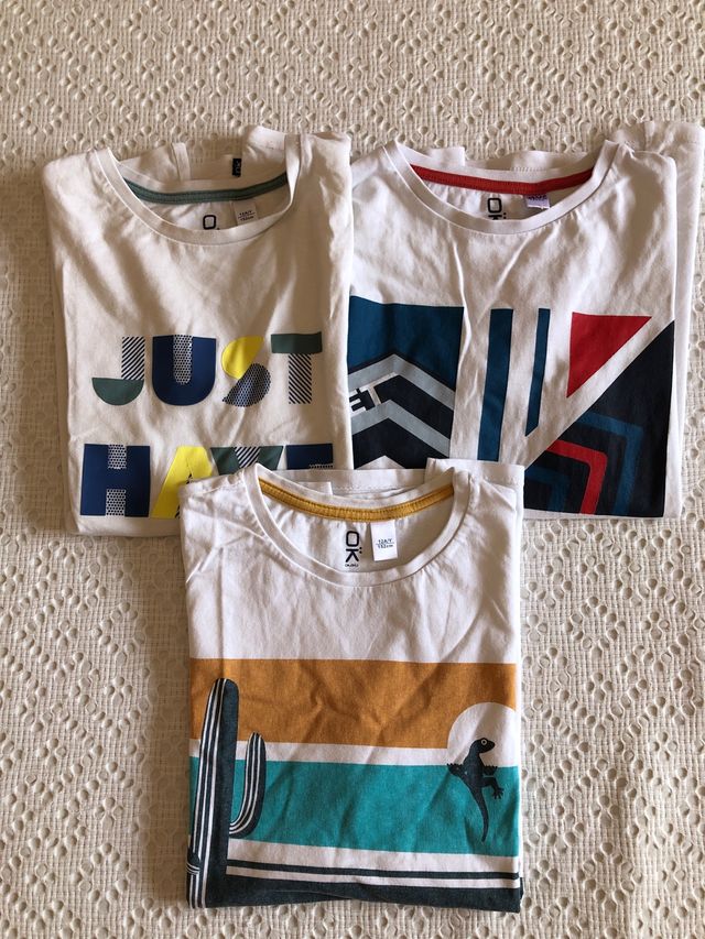 3 Camisetas niño OKAIDI  Talla 12 años