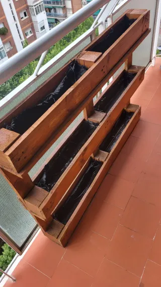 Jardinera 3 niveles - Palets jardín