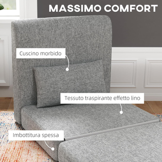 Poltrona Letto Pieghevole a 3 Sezioni, Poltrona da