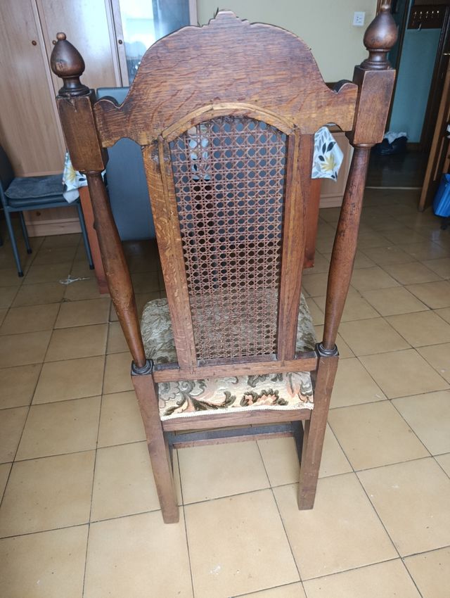 Silla Comedor Madera mimbre