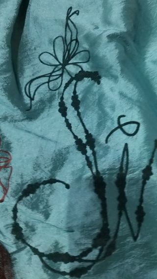 Vestido fiesta turquesa-negro