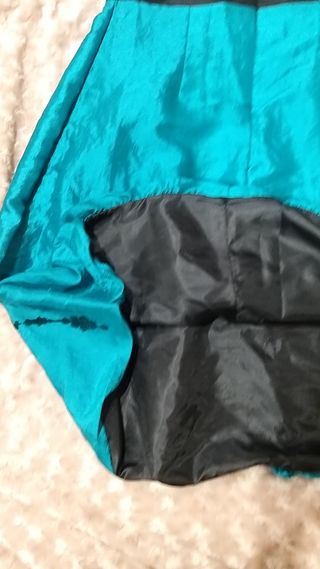 Vestido fiesta turquesa-negro