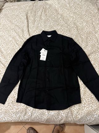 Camisa Vestir Negra Zara 