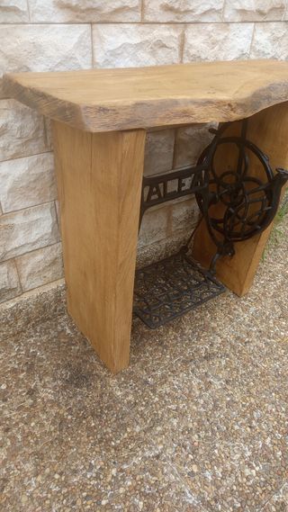 Mesa consola Alfa - Madera y forja