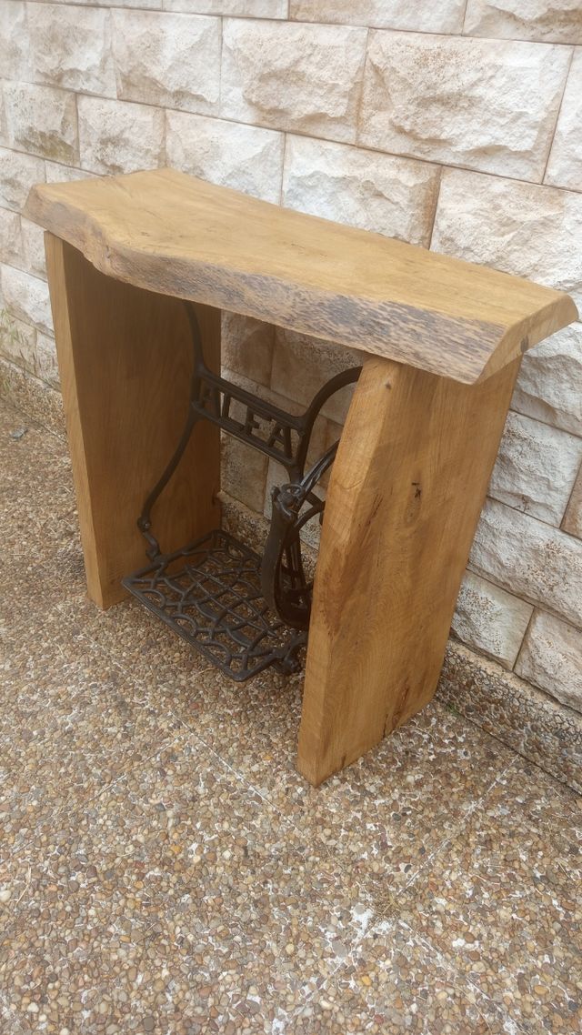 Mesa consola Alfa - Madera y forja