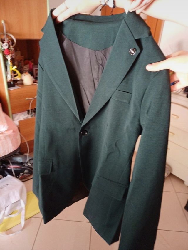 completo elegante verde scuro taglia 52 (XL)