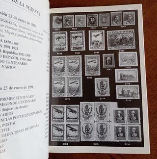 2 Catálogos Galería Filatélica Barcelona 1996