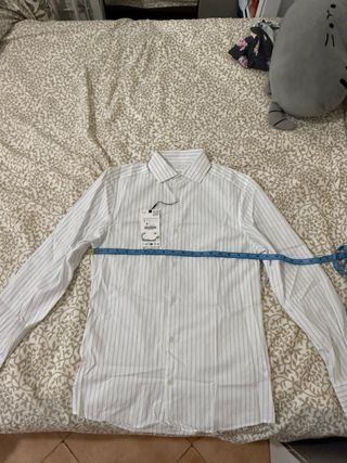 Camisa Vestir Zara Blanca Rayas