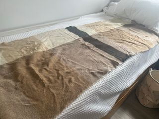 Bufanda cuadros Zara beige-marrón
