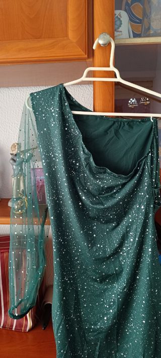 Vestido mini verde brillante