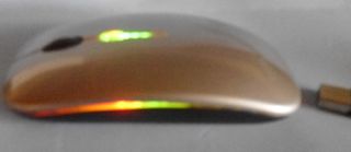 Ratón inalámbrico. Negro/Dorado/con luces