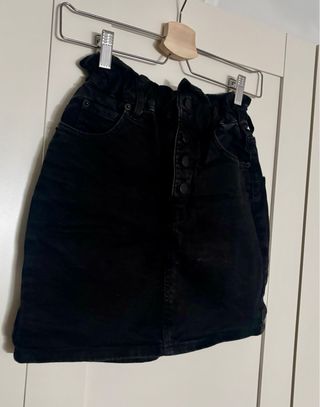 Minifalda negra denim