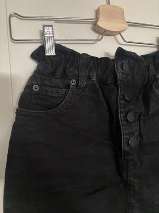 Minifalda negra denim