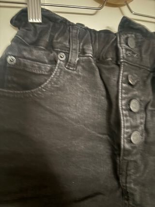 Minifalda negra denim