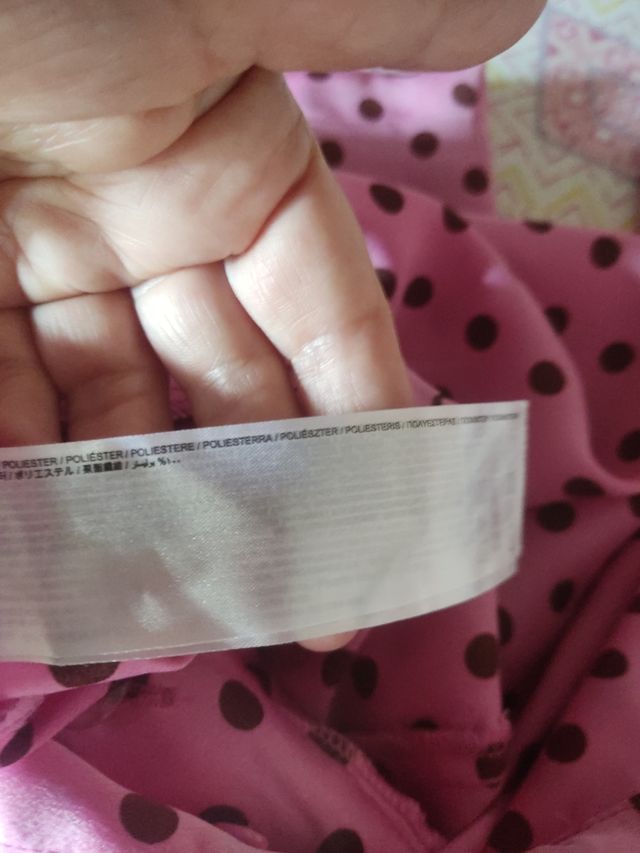 Mono largo lunares rosa