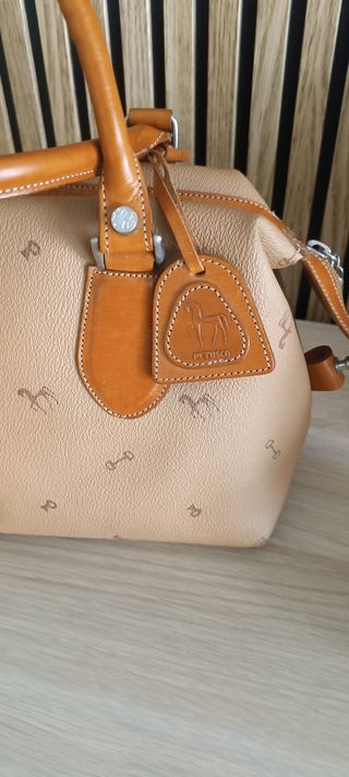 Bolso Petrusco Cuero Beige