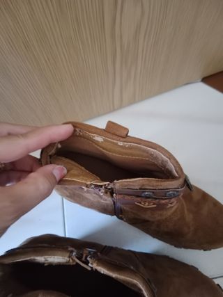 Botines Marrones Piel - Talla 39