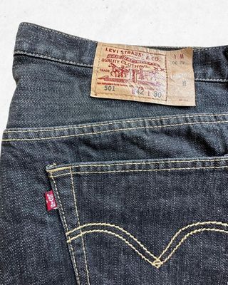 Jeans Levis 501 Original Black Size W42/L30