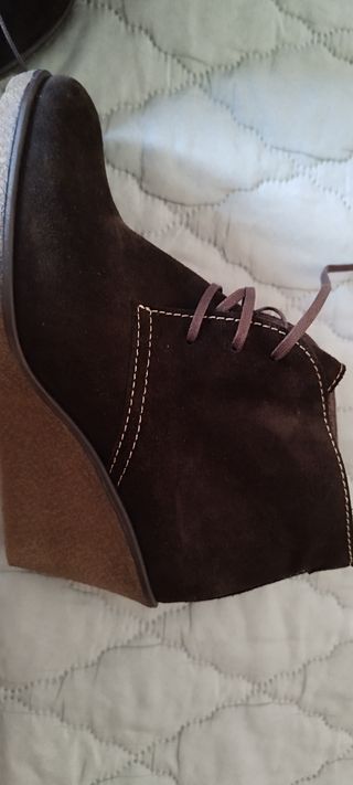 Botines ante marrón -talla 36