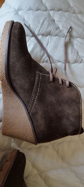 Botines ante marrón -talla 36