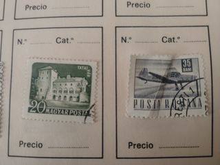 Sellos antiguos Rumanía y Hungría