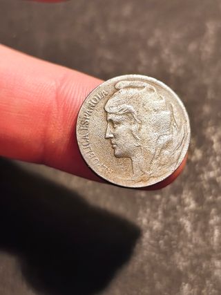 2 Monedas 5 Céntimos España 1937