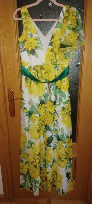 Vestido flores - Amarillo y Verde