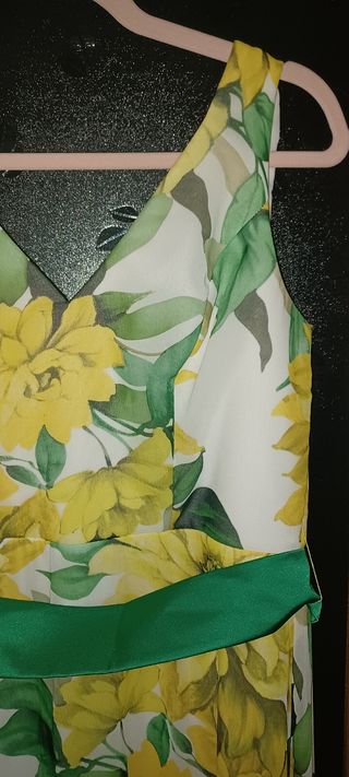 Vestido flores - Amarillo y Verde