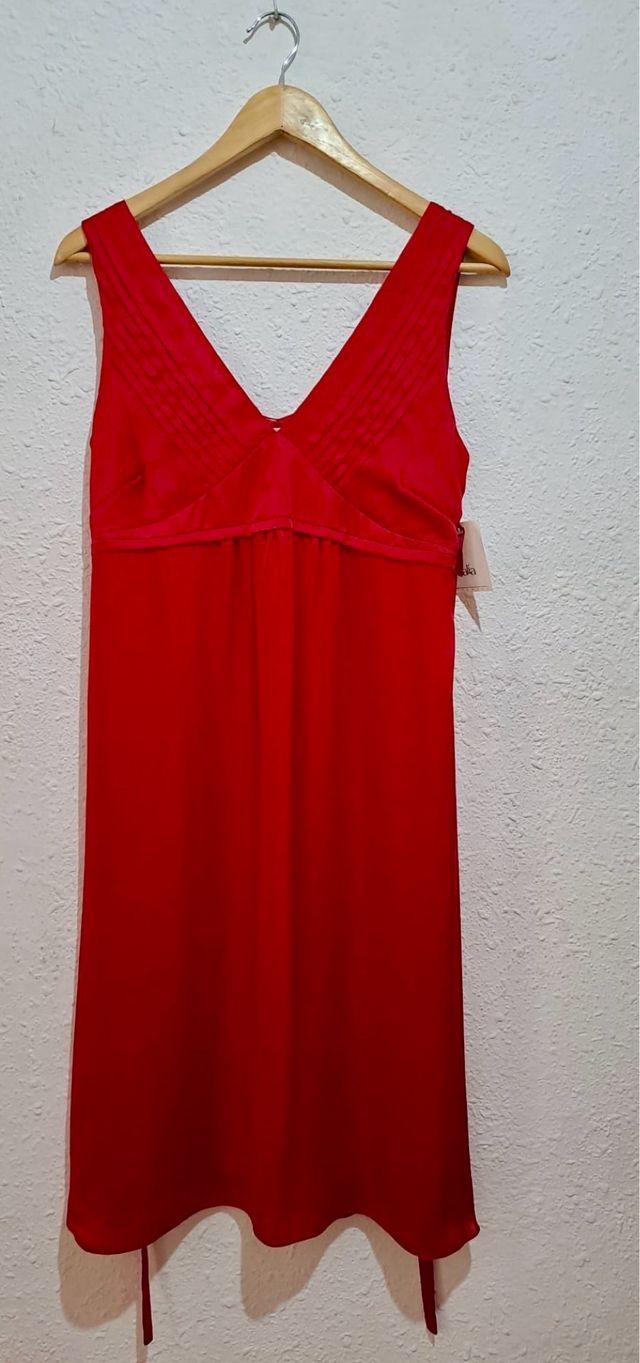 Vestido Rojo de Fiesta - Talla 42 NUEVO