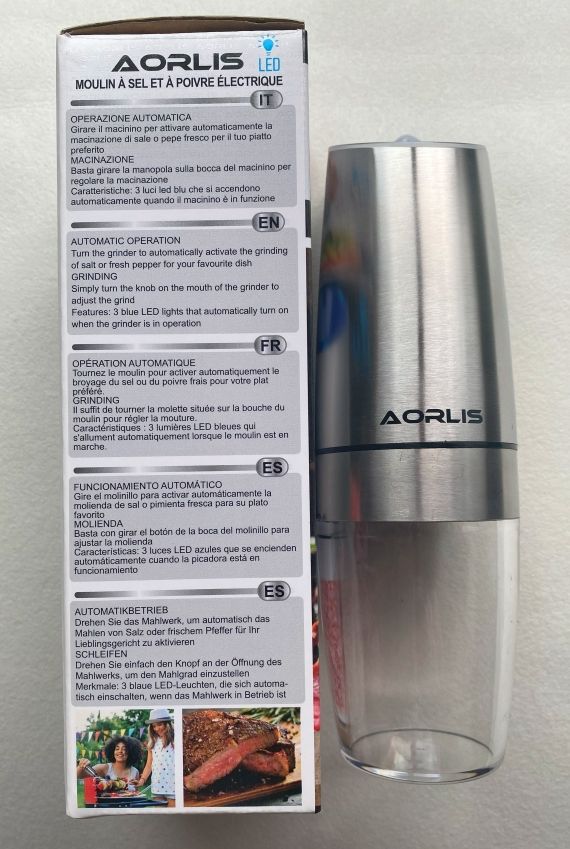 Molinillo eléctrico de Pimienta, Especias o Sal