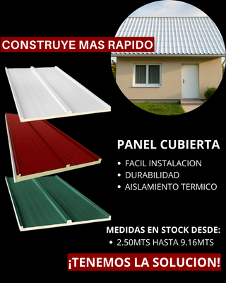Panel sándwich - Aislamiento - Rojo y Verde