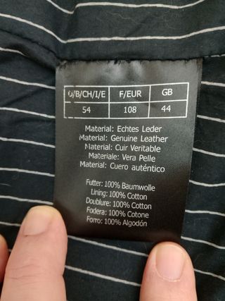 Chaqueta negra piel