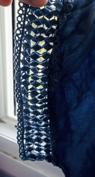 Blusa azul manga corta - Talla única