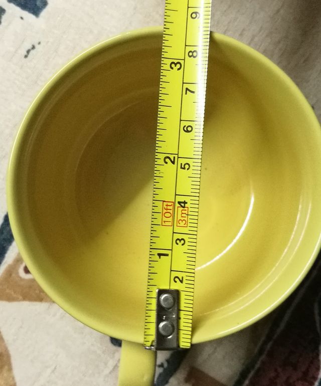 Juego de 6 tazas amarillas